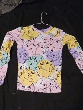 Pokemon Long Sleeve Tee in Yellow, Pink, Purple, Blue